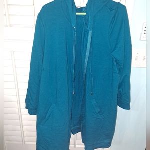 Catherine's 2x blue hooded jacket